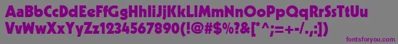 Шрифт KabelLtBlack – фиолетовые шрифты на сером фоне