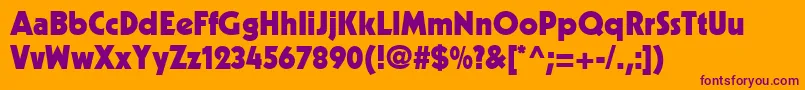 KabelLtBlack Font – Purple Fonts on Orange Background