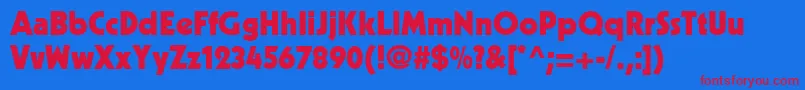 Шрифт KabelLtBlack – красные шрифты на синем фоне
