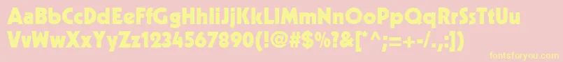 KabelLtBlack Font – Yellow Fonts on Pink Background