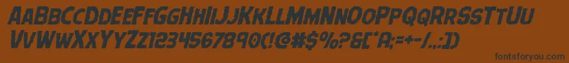 Terrorbabbleital Font – Black Fonts on Brown Background