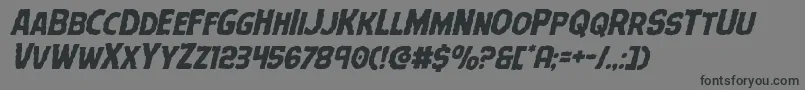 Terrorbabbleital Font – Black Fonts on Gray Background