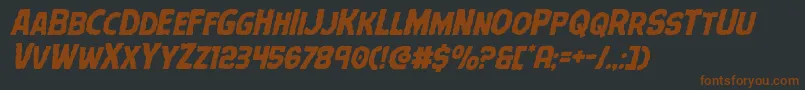 Terrorbabbleital Font – Brown Fonts on Black Background