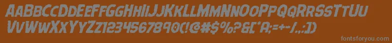 Terrorbabbleital Font – Gray Fonts on Brown Background