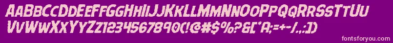 Terrorbabbleital Font – Pink Fonts on Purple Background