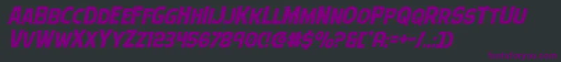 Terrorbabbleital Font – Purple Fonts on Black Background