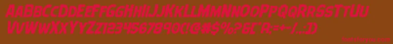 Terrorbabbleital Font – Red Fonts on Brown Background