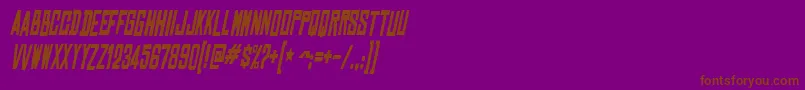 ChineserockscdBolditalic-fontti – ruskeat fontit violetilla taustalla