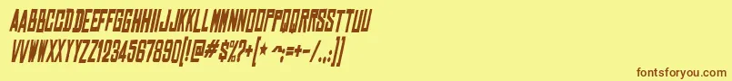 ChineserockscdBolditalic Font – Brown Fonts on Yellow Background