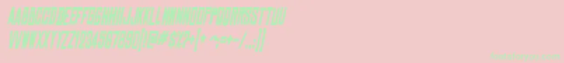 ChineserockscdBolditalic Font – Green Fonts on Pink Background