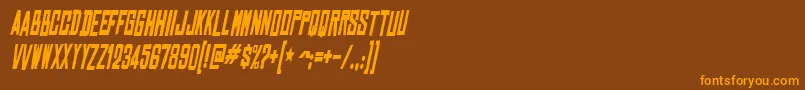 Шрифт ChineserockscdBolditalic – оранжевые шрифты на коричневом фоне