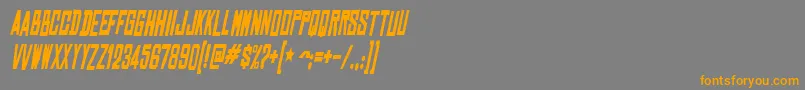 ChineserockscdBolditalic-Schriftart – Orangefarbene Schriften auf grauem Hintergrund