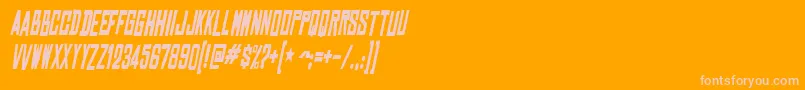 ChineserockscdBolditalic Font – Pink Fonts on Orange Background