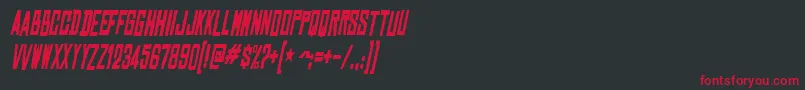 ChineserockscdBolditalic Font – Red Fonts on Black Background