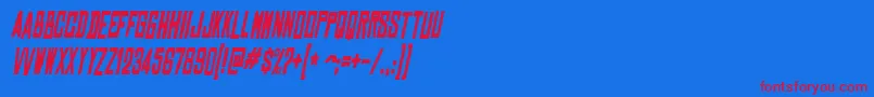 フォントChineserockscdBolditalic – 赤い文字の青い背景