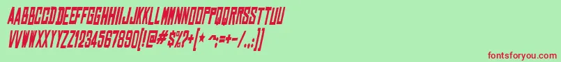 ChineserockscdBolditalic Font – Red Fonts on Green Background