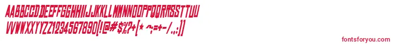ChineserockscdBolditalic Font – Red Fonts on White Background