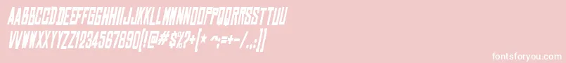 ChineserockscdBolditalic Font – White Fonts on Pink Background