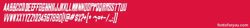 ChineserockscdBolditalic Font – White Fonts on Red Background