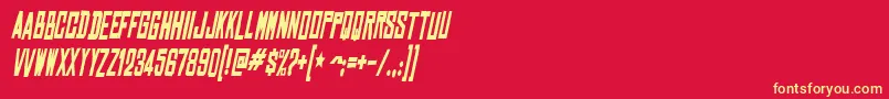 フォントChineserockscdBolditalic – 黄色の文字、赤い背景