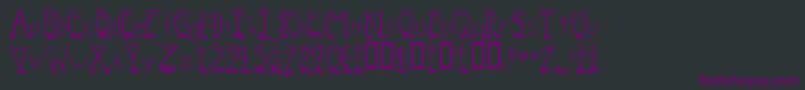 Czcionka ZhangQa – fioletowe czcionki na czarnym tle