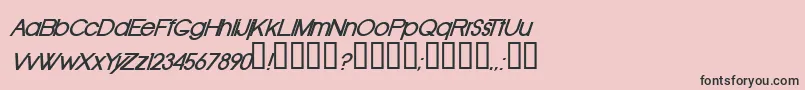 OldRepublicBolditalic Font – Black Fonts on Pink Background