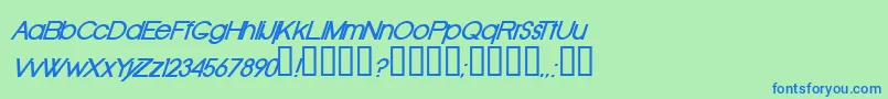 OldRepublicBolditalic Font – Blue Fonts on Green Background