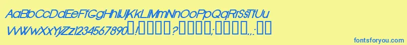 OldRepublicBolditalic Font – Blue Fonts on Yellow Background
