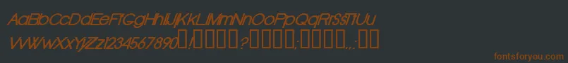 OldRepublicBolditalic Font – Brown Fonts on Black Background