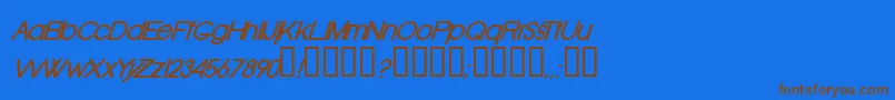 OldRepublicBolditalic Font – Brown Fonts on Blue Background