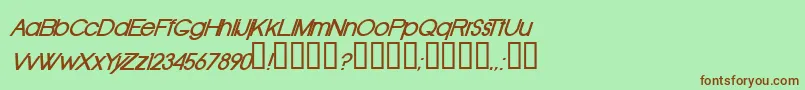 OldRepublicBolditalic Font – Brown Fonts on Green Background