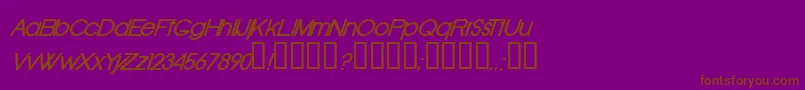 OldRepublicBolditalic Font – Brown Fonts on Purple Background