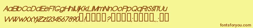 OldRepublicBolditalic Font – Brown Fonts on Yellow Background