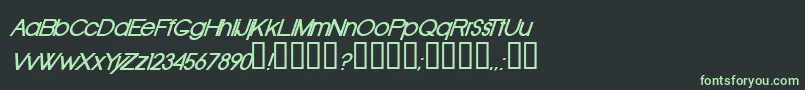 OldRepublicBolditalic Font – Green Fonts on Black Background