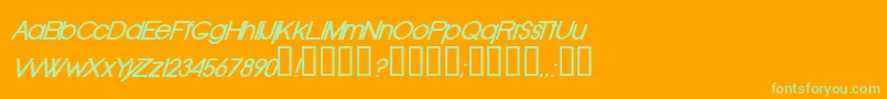 OldRepublicBolditalic Font – Green Fonts on Orange Background