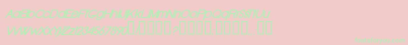 OldRepublicBolditalic Font – Green Fonts on Pink Background