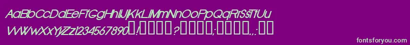 OldRepublicBolditalic Font – Green Fonts on Purple Background