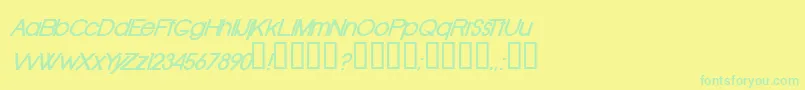 OldRepublicBolditalic Font – Green Fonts on Yellow Background