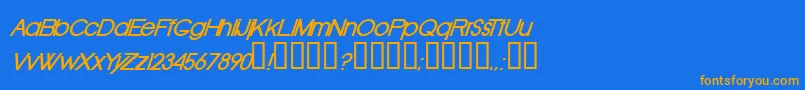 OldRepublicBolditalic Font – Orange Fonts on Blue Background