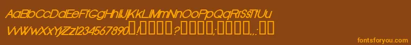 OldRepublicBolditalic Font – Orange Fonts on Brown Background