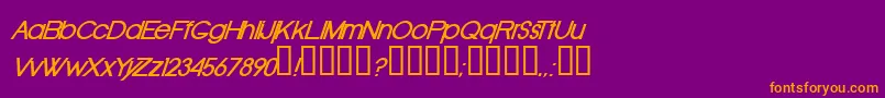 OldRepublicBolditalic Font – Orange Fonts on Purple Background
