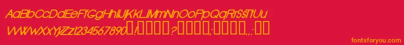 OldRepublicBolditalic Font – Orange Fonts on Red Background