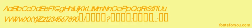 OldRepublicBolditalic Font – Orange Fonts on Yellow Background