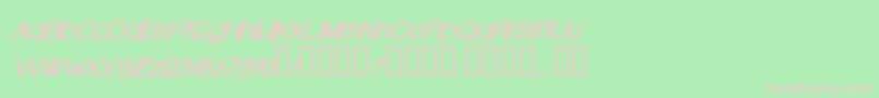 OldRepublicBolditalic Font – Pink Fonts on Green Background