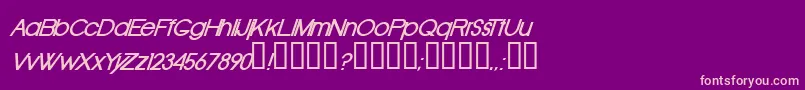 OldRepublicBolditalic Font – Pink Fonts on Purple Background