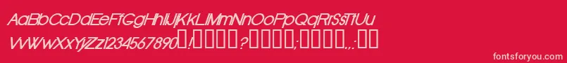 OldRepublicBolditalic Font – Pink Fonts on Red Background