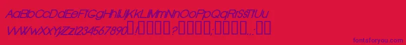 OldRepublicBolditalic Font – Purple Fonts on Red Background