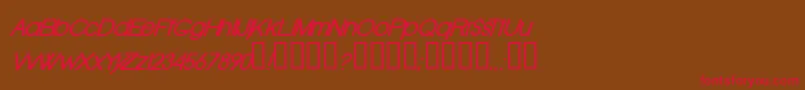 OldRepublicBolditalic Font – Red Fonts on Brown Background