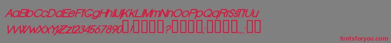 OldRepublicBolditalic Font – Red Fonts on Gray Background