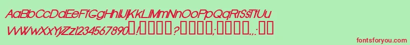 OldRepublicBolditalic Font – Red Fonts on Green Background